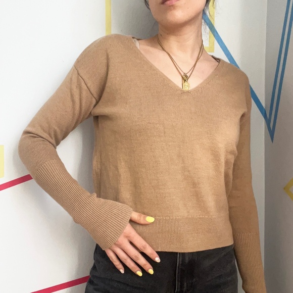 Wilfred Brown V-Neck Sweater - Picture 1 of 3